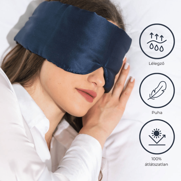 Nő Deep Sleep Maskkal és Jelképes Előnyökkel